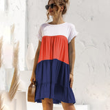 New Arrival Ladies Casual Short Sleeve Ruffles Cupcake Dresses