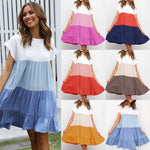 New Arrival Ladies Casual Short Sleeve Ruffles Cupcake Dresses