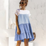 New Arrival Ladies Casual Short Sleeve Ruffles Cupcake Dresses