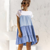 New Arrival Ladies Casual Short Sleeve Ruffles Cupcake Dresses