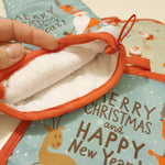 2pcs Christmas hot Oven Mitts