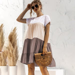 New Arrival Ladies Casual Short Sleeve Ruffles Cupcake Dresses