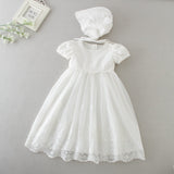 White Infant Dress for Baptism Birthday, etc