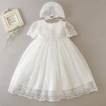 White Infant Dress for Baptism Birthday, etc