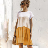 New Arrival Ladies Casual Short Sleeve Ruffles Cupcake Dresses