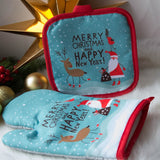 2pcs Christmas hot Oven Mitts