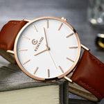 Ultra Thin Leather Watch