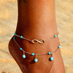 KINFOLK Anklets For Women Bohemian Foot Jewelry Summer Beach Bracelet Vintage Ankle On Leg Ankle Strap Accessories Anklets