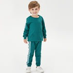 Boy Girls Clothes 2PCS Outfits Fleece Hooded Tops Pants