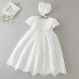 White Infant Dress for Baptism Birthday, etc