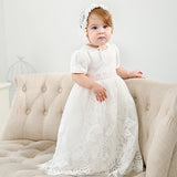 White Infant Dress for Baptism Birthday, etc