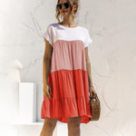 New Arrival Ladies Casual Short Sleeve Ruffles Cupcake Dresses