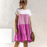 New Arrival Ladies Casual Short Sleeve Ruffles Cupcake Dresses