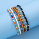 7pcs/Set Handmade Beaded Anklet Braclet