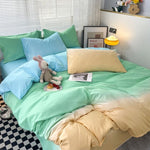 Color Bedding Sheet Pillowcase Duvet Cover Set