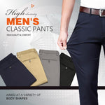 Men's Business/Casual Pants High Waist Trousers