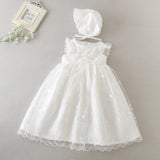 White Infant Dress for Baptism Birthday, etc