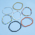 7pcs/Set Handmade Beaded Anklet Braclet