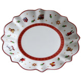 Red ; White Christmas Patterns Ceramic Plates