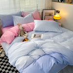 Color Bedding Sheet Pillowcase Duvet Cover Set