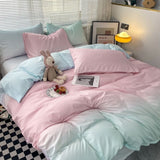 Color Bedding Sheet Pillowcase Duvet Cover Set