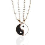 2/4Pcs Tai Chi Yin Yang Couple Bracelets Necklaces Seet