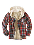 Men Fall Winter Thick Warm Hooded Flannel