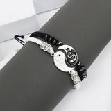 2/4Pcs Tai Chi Yin Yang Couple Bracelets Necklaces Seet