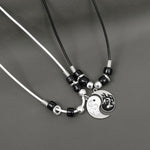 2/4Pcs Tai Chi Yin Yang Couple Bracelets Necklaces Seet