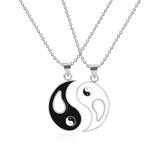 2/4Pcs Tai Chi Yin Yang Couple Bracelets Necklaces Seet