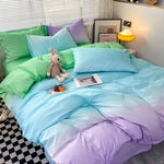 Color Bedding Sheet Pillowcase Duvet Cover Set