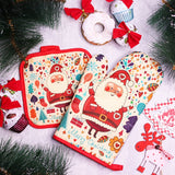 2pcs Christmas hot Oven Mitts