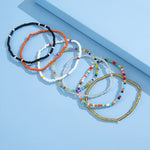 7pcs/Set Handmade Beaded Anklet Braclet