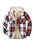 Men Fall Winter Thick Warm Hooded Flannel