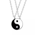 2/4Pcs Tai Chi Yin Yang Couple Bracelets Necklaces Seet