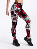 Spandex Fashion Cartoon Ice Cream God Horse Skull Digital Printed Legging