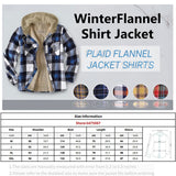 Men Fall Winter Thick Warm Hooded Flannel