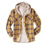 Men Fall Winter Thick Warm Hooded Flannel