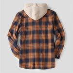 Men Fall Winter Thick Warm Hooded Flannel