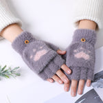 Adult Fashion Paw Print warm Gloves