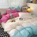 Color Bedding Sheet Pillowcase Duvet Cover Set